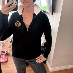 Ralph Lauren Quarter Zip Knit Sweater Zipper Pullover Top Shirt